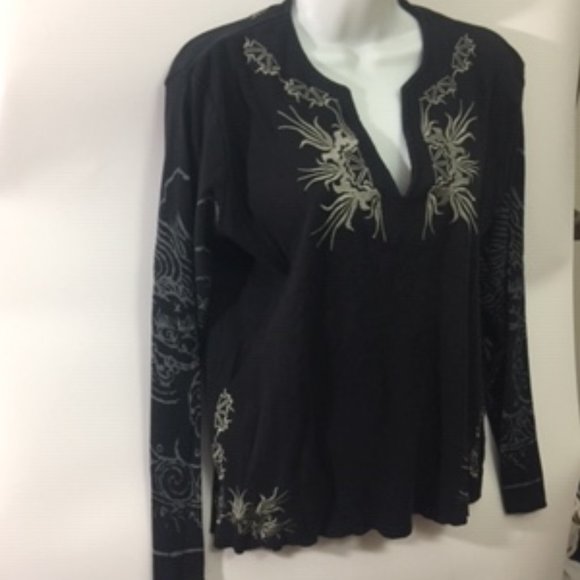 4 YOU Scandinavia Black w Silver Embroider… - Picture 2 of 6